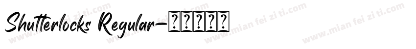 Shutterlocks Regular字体转换